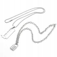 16 0288 Naszyjnik Punk Rock ŻYLETA Kłódka Popkultura Emo