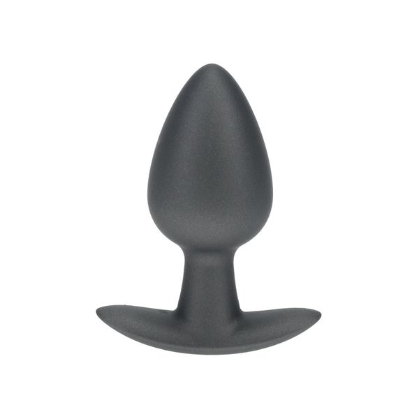 Smooth Silicone Anal Plug - Medium - 3.1 / 7,9 Cm - Gunmetal zdjęcie 1