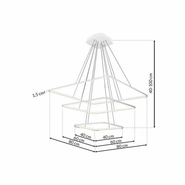 LAMPA WISZĄCA NIX WHITE 117W LED zdjęcie 7
