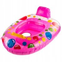 DMUCHANE KOŁO PONTON Z SIEDZISKIEM DO NAUKI PŁYWANIA RÓŻOWE