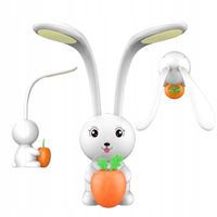 Lampka Nocna Biurkowa Led Dla Dzieci Królik Biała Maxcom Charlie Ml4910