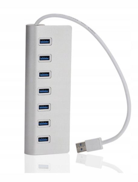 HUB USB 7x USB 3.0 ROZGAŁĘŹNIK ROZDZIELACZ 7w1 PORTÓW Adapter Replikator PD zdjęcie 12