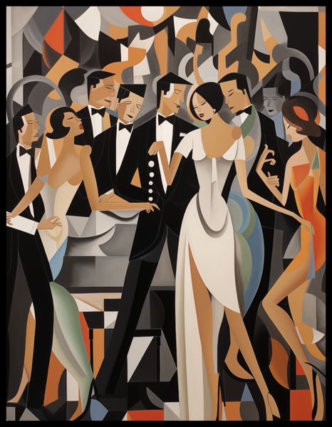 Plakat 50x65cm Bal w Art Deco zdjęcie 2