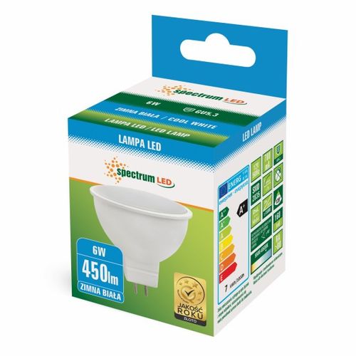 Żarówka LED MR16 6W 12V zimna Spectrum na Arena.pl