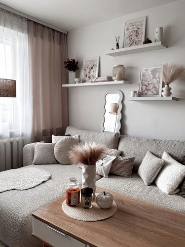 Półka ścienna samowisząca - FS - 60x23 cm - Biały na Arena.pl