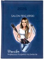 KALENDARZ A6 2026 TYGODNNIOWY TERMINARZ z nadrukiem SALON FRYZJERSKI + IMIĘ
