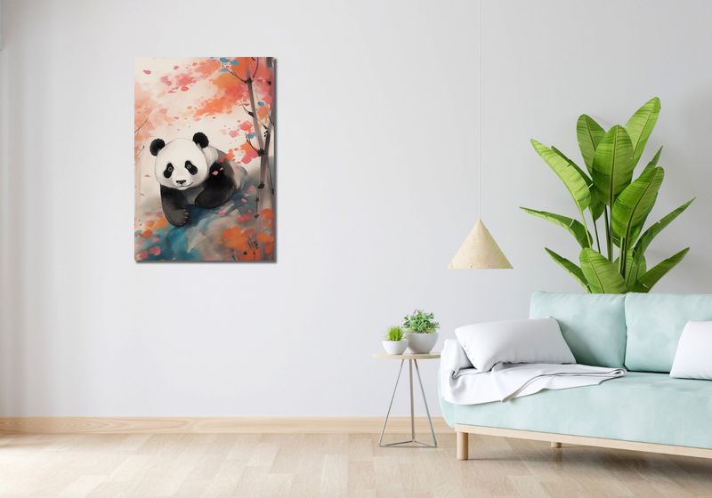 Obraz 60x90cm Panda wśród Klonów zdjęcie 2