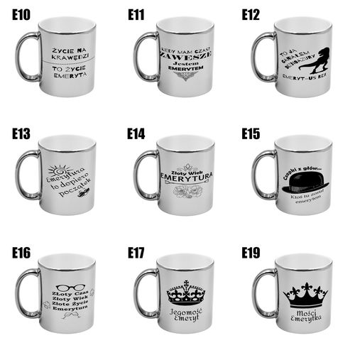 KUBEK SREBRNY PREZENT DLA EMERYTA EMERYTKI POŻEGNANIE W PRACY URODZINY na Arena.pl