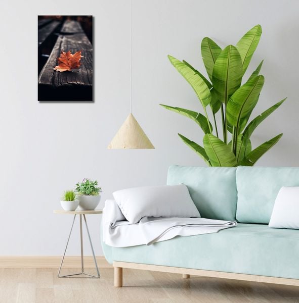 Obraz 30x50cm Pojedynczy Liść zdjęcie 2