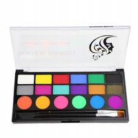 FARBY FARBKI DO MALOWANIA TWARZY i CIAŁA SZABLONY 18 KOL.ZMYWALNE DZIECI