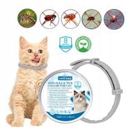 OBROŻA DLA kota NA PCHŁY KLESZCZE 36 CM DO 8 MIES.