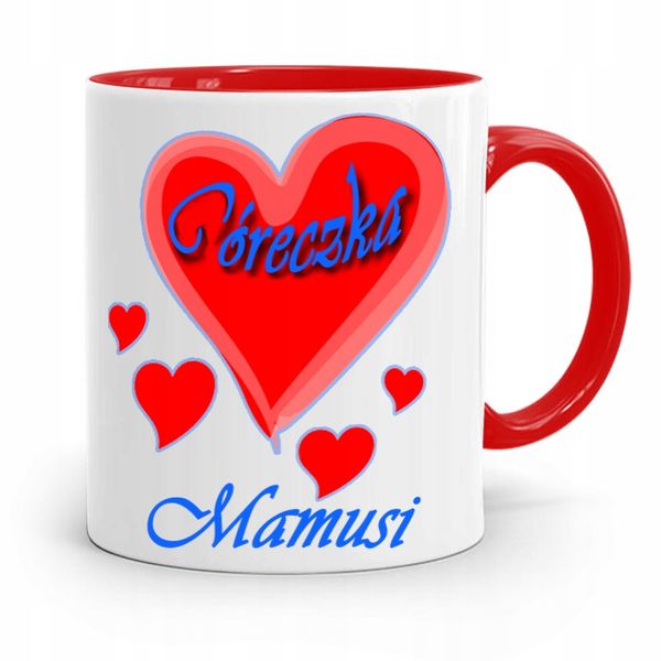 Kubek Czerwony Dzień Dziecka Córeczka Tatusia Z Nadrukiem Ze Zdjęciem zdjęcie 1