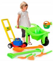 DUŻA TACZKA OGRODOWA ŁOPATKA GRABKI+AKCES.63243 + kosiarka