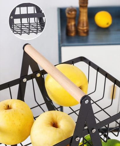 Kosz organizer stojak na owoce warzywa 3 piętrowy patera loft uniwersalny na Arena.pl