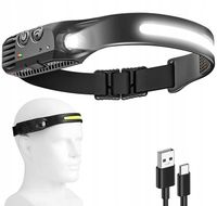 LATARKA CZOŁOWA LED XPE COB CZOŁÓWKA CZUJNIK RUCHU