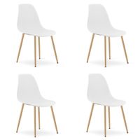 Krzesło skandynawskie białe WAT nowoczesne 4 szt. do kuchni biuro loft