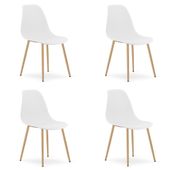 Krzesło skandynawskie białe WAT nowoczesne 4 szt. do kuchni biuro loft