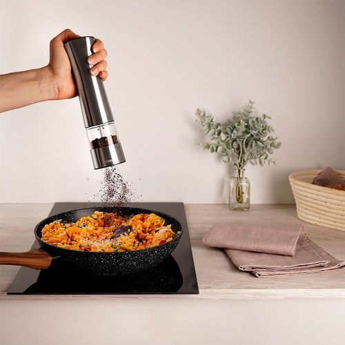 Młynek do pieprzu i soli elektryczny stalowy 21,5 cm na Arena.pl