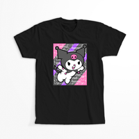 Koszulka Czarna - Kuromi - WYBIERZ KOLOR KOSZULKI I FASON Damska M