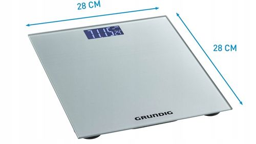 Waga łazienkowa Grundig z termometrem WYŚWIETLACZ LCD SZKLANA do 180kg na Arena.pl