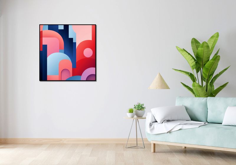 Plakat 80x80cm Miasto Kolorów zdjęcie 4