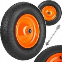 KOŁO KÓŁKO DO TACZKI POMPOWANE 16" OPONA 4.80/4.008-8 + DĘTKA + OŚKA