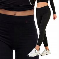 LEGGINSY gładkie szeroka GUMA W PASIE MODELUJĄCE BAWEŁNA KRYJĄCE #L/XL