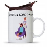 Kubek Fryzjera Fryzjerki Ścinamy Końcówki Prezent Z Nadrukiem Ze Zdjęciem