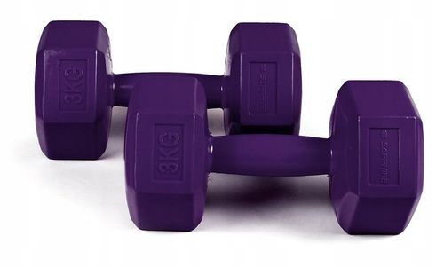 HANTLE hantelki CIĘŻARKI 2x3KG ZESTAW do ćwiczeń fitness BITUMICZNE na Arena.pl