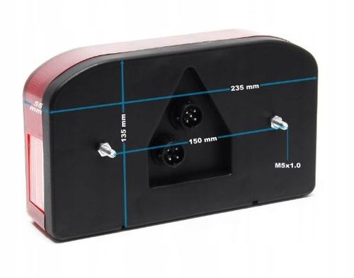 Lampy tylne do przyczepy lawety + wiązka instalacja 5m 13PIN na Arena.pl