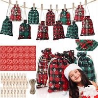 KALENDARZ ADWENTOWY DLA DZIECI DIY WORECZKI WISZĄCY PREZENT NAKLEJKI ZESTAW