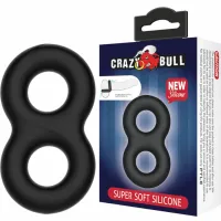 crazy bull double ring silikonowy medyczny pierścień elastyczny 8,5cm