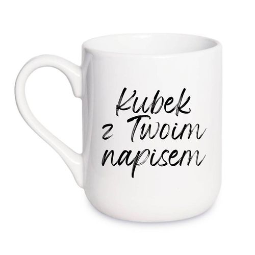 KUBEK Z TWOIM WŁASNYM NAPISEM Wzór - Elegant Coffee 330 ml na Arena.pl