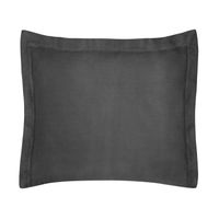 Poszewka z satynowym połyskiem i ozdobną kantą 50X70 czarna