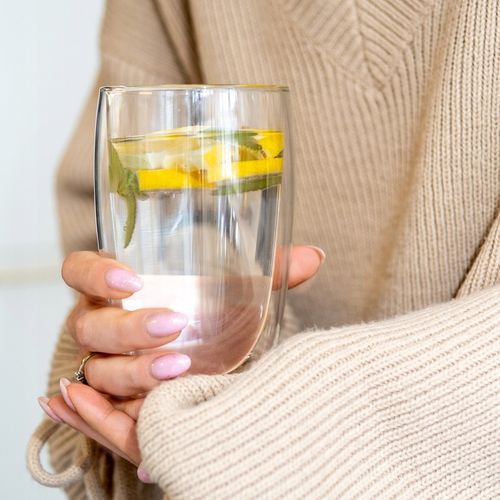 Kubek szklanka termiczna 450ml do kawy napojów Wessper 450ml podwójne dno na Arena.pl