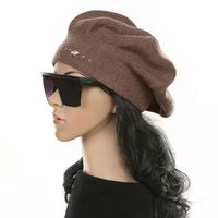 BERET KLASYCZNY DAMSKI ELEGANCKI ZIMOWY PRODUKT POLSKI MAJKA BRĄZOWY