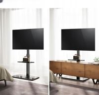 STOJAK POD TELEWIZOR AOKCOS MOCOWANIE DO TV 32-70" CALI WYCHYLNY Z PÓŁKĄ