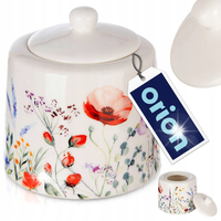 CUKIERNICZKA PORCELANOWA POJEMNIK KUCHENNY DO PRZECHOWYWANIA CUKRU CUKIER