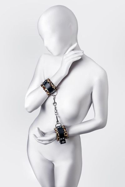 Anonymo handcuffs, PU leather, print, 19.5 cm zdjęcie 3