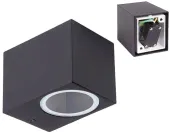 Kinkiet Zewnętrzny Oprawa Elewacyjna LED Lampa Ogrodowa Czarna GU10