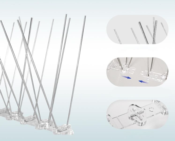 10x METALOWE KOLCE NA PTAKI GOŁĘBIE GĘSTE PRZECIW PTAKOM KUNOM NIERDZEWNE zdjęcie 10