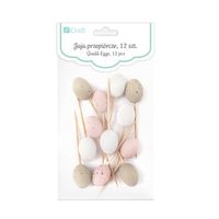 MINI JAJKA NA PIKU 12 SZTUK PINK&NATURAL DPWL-007 DP CRAFT