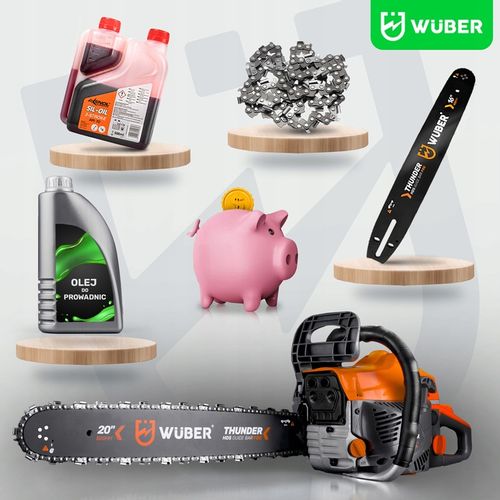 PIŁA SPALINOWA PILARKA DO DREWNA ŁAŃCUCHOWA 5,7KM +2 PROWAD +OLEJ +2x ŁAŃC. na Arena.pl