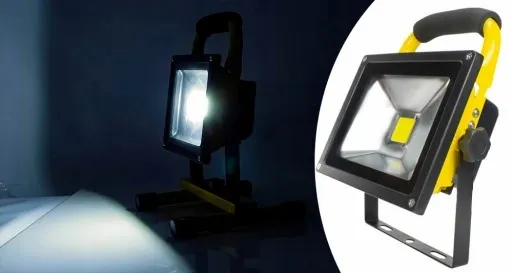 HALOGEN ROBOCZY REFLEKTOR NAŚWIETLACZ LED Z AKUMULATOREM PRZENOŚNY IP65 30W zdjęcie 12