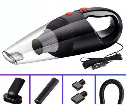 Mocny Odkurzacz Samochodowy Ręczny 120W Mocny Filtr Bezworkowy + Kabel na Arena.pl