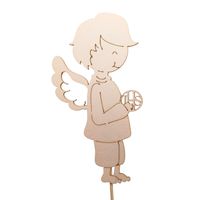 Topper pik "Anioł chłopiec IHS"