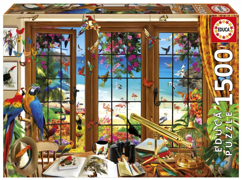 Puzzle 1500 elementów. Okno obserwatora ptaków zdjęcie 1
