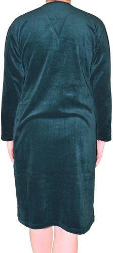 Ciepły bawełniany szlafrok podomka welurowa Rozmiar: 4XL, Kolor: Zielony na Arena.pl