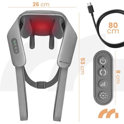 Bezprzewodowy Masażer do Szyi Karku Barków Shiatsu Pas Masujący Grzejący na Arena.pl