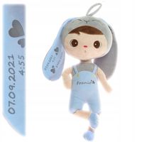 Prezent dla noworodka - Lalka Metoo Królik Przytulanka z Imieniem + Metryka